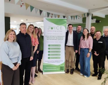 Juice networking group with banner